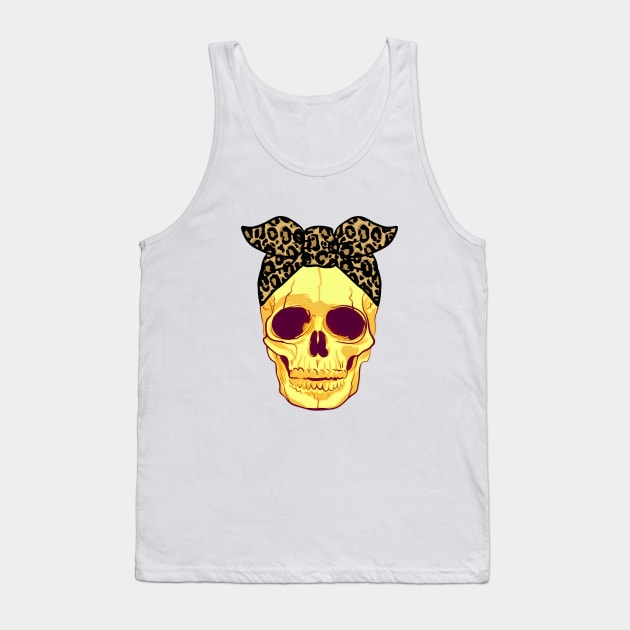 Skull with bandana Tank Top by Satic